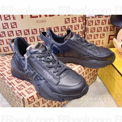Fendi Flow Sneakers Black leather low-tops black 2025 