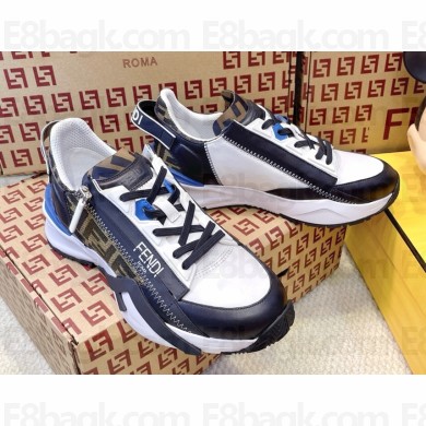 Fendi Flow Sneakers Black leather and brown FF jacquard running shoes black 2025 
