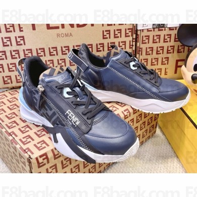 Fendi Flow Sneakers Blue leather low-tops blue 2025 