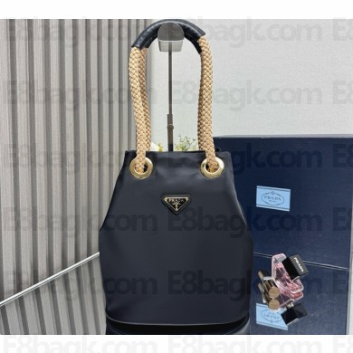 Prada Mariner Re-Nylon small bucket bag 1BE082 black 2025