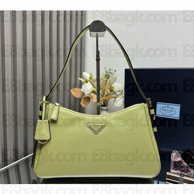 Prada Aimée small leather shoulder bag 1BC229 Pistachio Green 2025