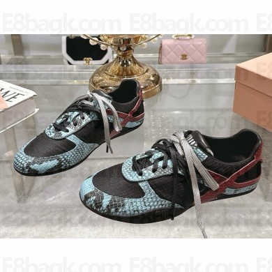 MIU MIU X New Balance technical fabric and calfskin sneakers 042102 2025
