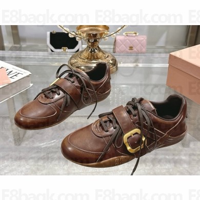 MIU MIU calfskin with buckle sneakers 042113 2025