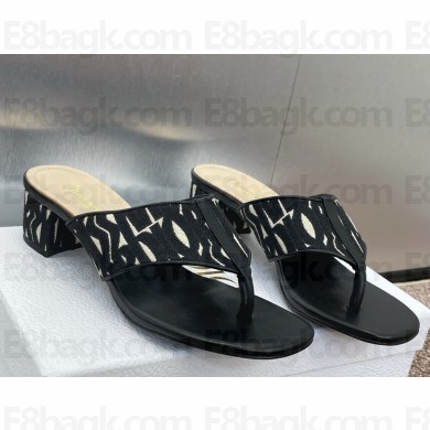 Miss Dior Adiorable slides black embroidery Cotton heel 3.5cm 2025