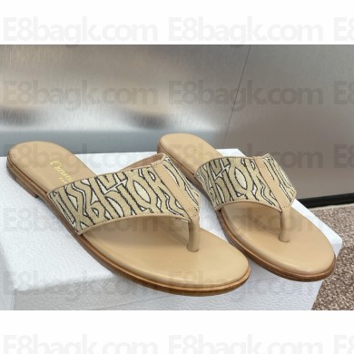 Miss Dior Adiorable slides beige flat embroidery Cotton  2025