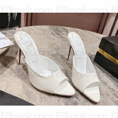 Christian Louboutin Miss Z Mule 100 mm white patent calf leather 2025