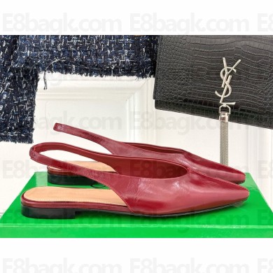 Bottega Veneta Sofia Sling Back Ballerina Slingback ballerina with supple construction in shiny calfskin Barolo  2025