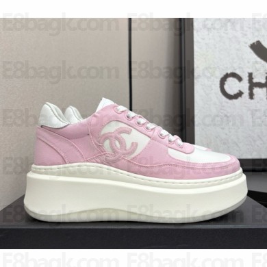 Chanel Sneakers platform Cotton light pink / white 2025