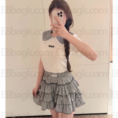 MIU MIU tops + skirt black / white 2025