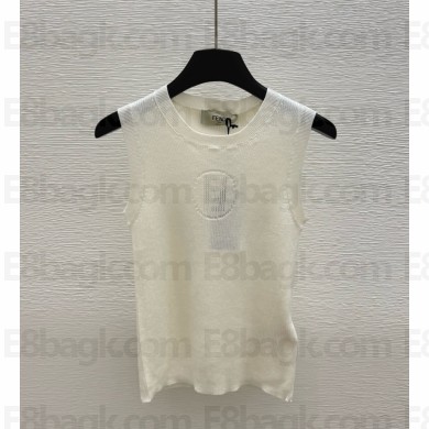 FENDI knitted vest white 2025