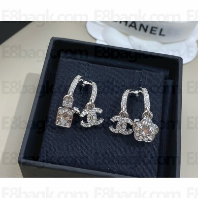 Chanel Earrings Metal & Strass Silver & Crystal 2025