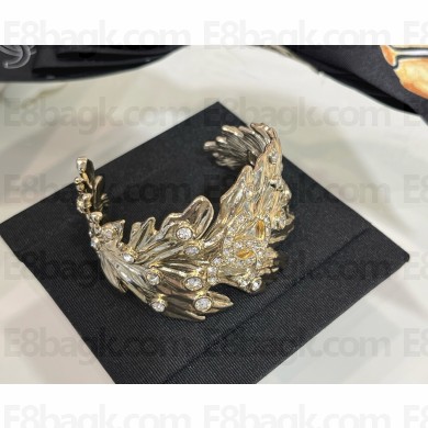 Chanel Cuff Metal & Strass ABF704 Gold & Crystal 2025