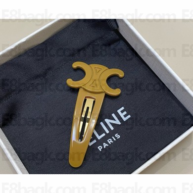 Celine Triomphe Large Snap Hair Clip in Acetate and Steel 042902 2025