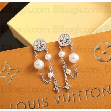 Louis Vuitton Midnight Pearl Earrings M02888 Palladium-toned metal 2025