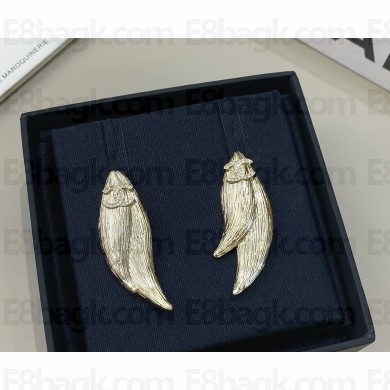 Chanel Pendant Earrings Metal & Diamantés ABF845 Gold & Crystal 2025