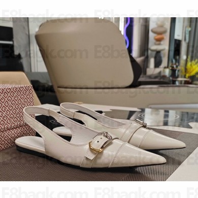 Givenchy Voyou slingbacks in leather white 2025