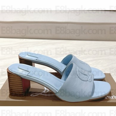 Christian Louboutin So CL Mule 85 mm Mules sandals Calf leather light blue 2025
