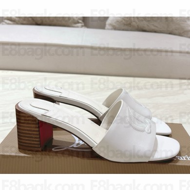 Christian Louboutin So CL Mule 85 mm Mules sandals Calf leather white 2025