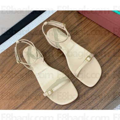 Loro Piana flat sandals goatskin in beige 2025