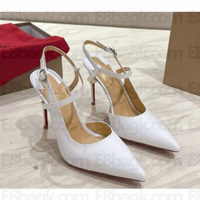 Christian Louboutin Jenlove pump patent leather 100 mm white 2025