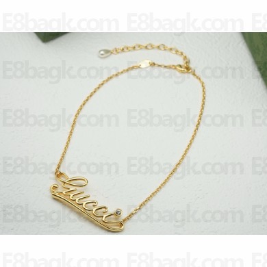 Gucci Choker necklace with Gucci script 815496 Metal with yellow gold-toned finish 2025