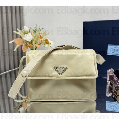 Prada Small padded Re-Nylon shoulder bag 1BD313 Desert Beige 2025