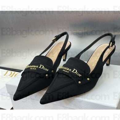 Dior Boy Slingback Pump Black technical fabric heel 5cm 2025