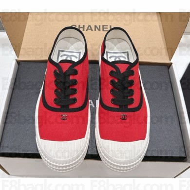 Chanel sneakers canvas black & red 2025