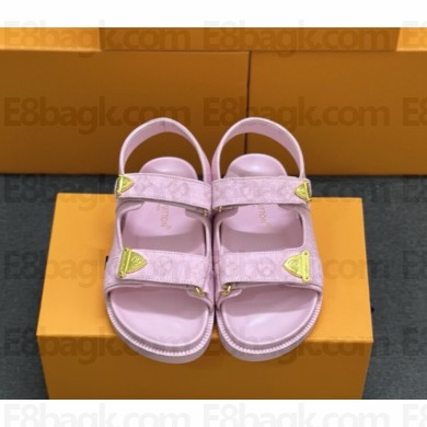 Louis Vuitton 1AHNWU LV Sunset Comfort Sandal pink Monogram denim 2025