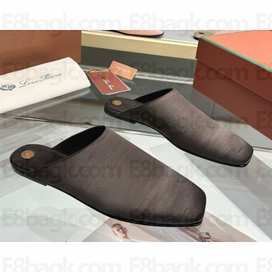 Loro Piana Alba Flat Mule silk brown 2025