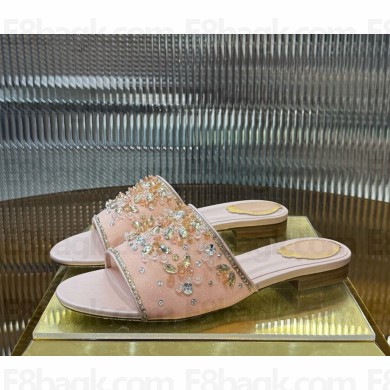 Rene Caovilla Cinderella Nude Slider Sandal Nude heel 1.5cm 2025
