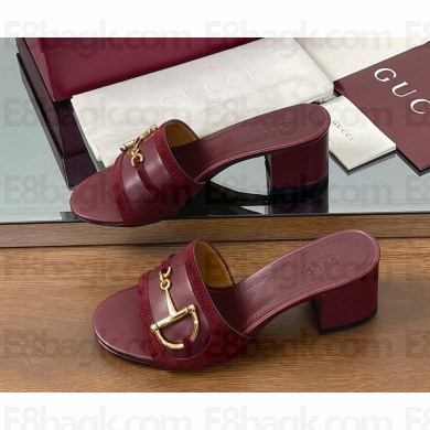 Gucci Women's slide sandal with Horsebit 834421 heel 5.5cm 051505 2025