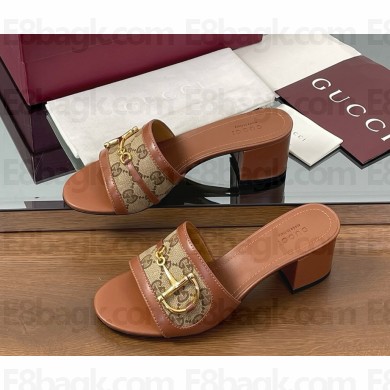 Gucci Women's slide sandal with Horsebit 834421 heel 5.5cm 051501 2025