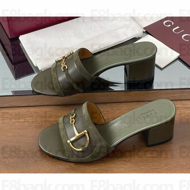 Gucci Women's slide sandal with Horsebit 834421 heel 5.5cm 051507 2025