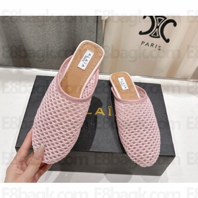 Alaïa knit ballerina mules pink 2025