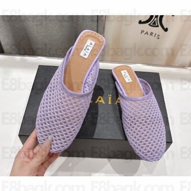 Alaïa knit ballerina mules purple 2025