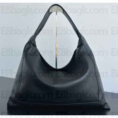 Bottega Veneta Large Hop Shoulder bag in silky calf leather black 2025 