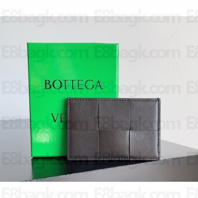 Bottega Veneta Leather Cassette Card Holder black 2025 