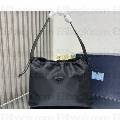 Prada large padded Re-Nylon shoulder bag 1BD251 black 2025
