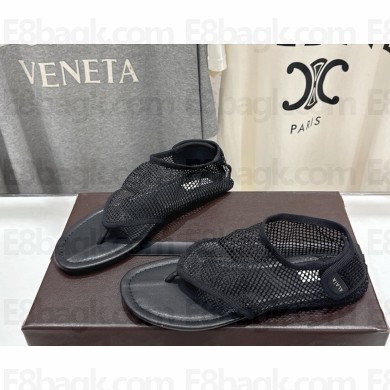 Alaïa THONG SANDALS IN FISHNET black 2025
