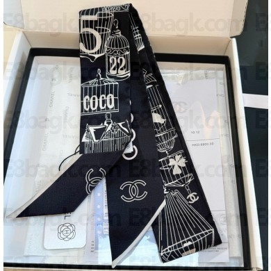 Chanel 120 x 6cm Slim Bandeau Silk Twill 052106 2025