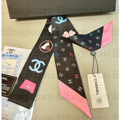 Chanel 120 x 6cm Slim Bandeau Silk Twill 052115 2025