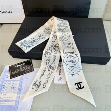Chanel 120 x 6cm Slim Bandeau Silk Twill 052122 2025
