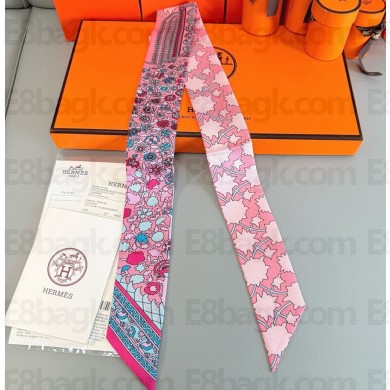 Hermes Twilly Silk Scarf 5x86cm 052117 2025