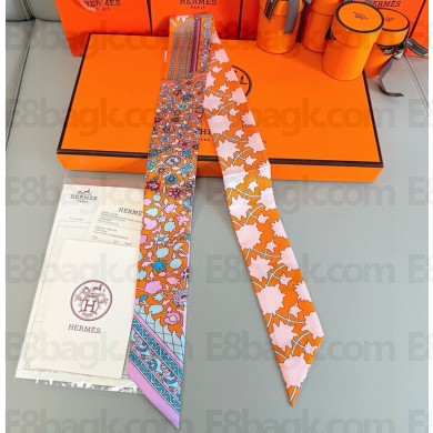 Hermes Twilly Silk Scarf 5x86cm 052119 2025