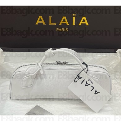 Alaïa LE TECKEL CLUTCH IN SHINY GOATSKIN white 2025