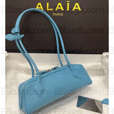Alaïa LE TECKEL SMALL shoulder BAG IN LEATHER blue 2025