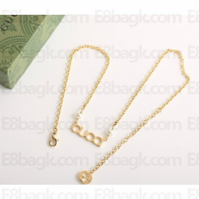 'GUCCI' letter necklace 777037 Gold-toned metal 2025