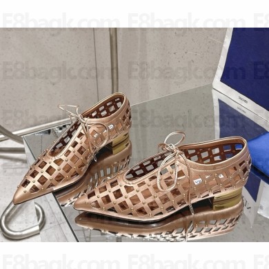 Aquazzura gatsby sling sandals hollow out calf leather nude 2025