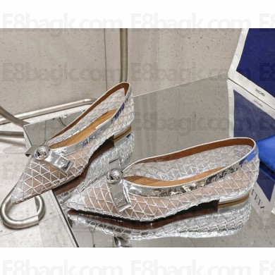 Aquazzura mesh and leather Ballerina silver 2025